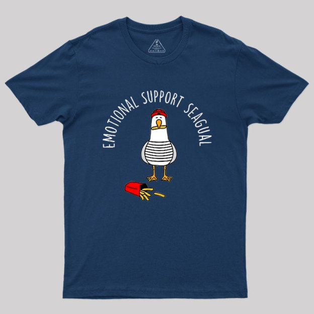 EMOTIONAL SUPPORT SEAGULL Geek T-Shirt