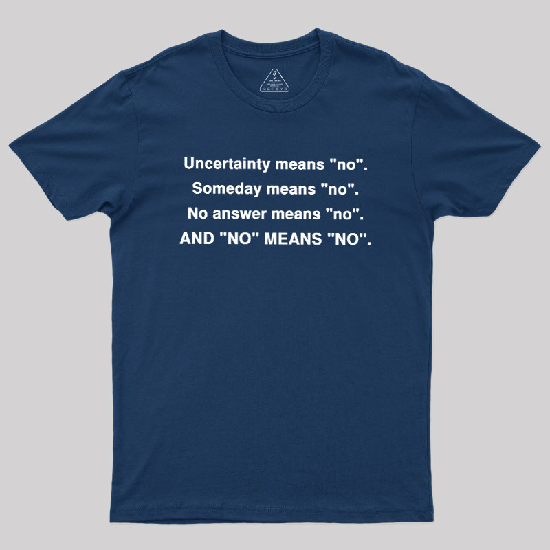 No Means No Geek T-Shirt