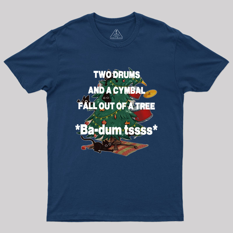 Badum tssss Humour Christmas Geek T-Shirt