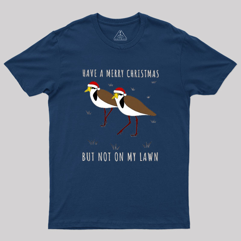 Masked Lapwing Plover Christmas Geek T-Shirt