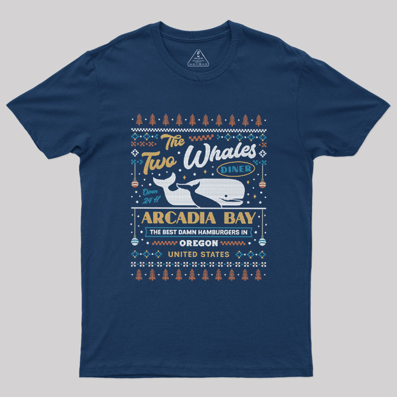 Two Whales Diner Ugly Sweater Geek T-Shirt
