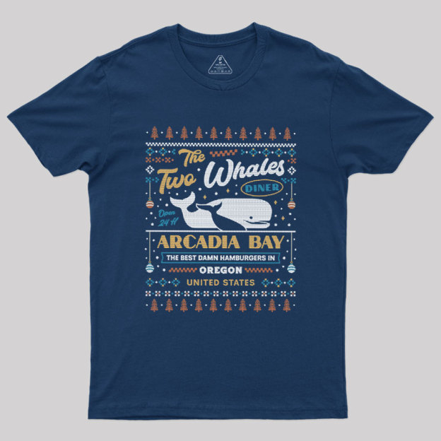 Two Whales Diner Ugly Sweater Geek T-Shirt