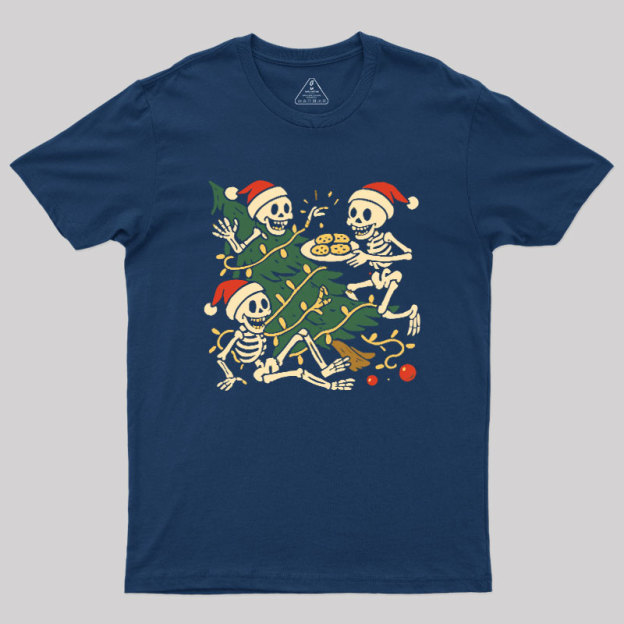 Skeleton Cookie Christmas Chaos Geek T-Shirt