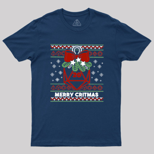 Merry Critmas Ugly Sweater Geek T-Shirt