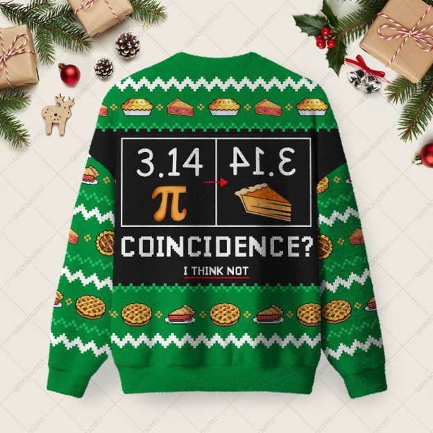 3.14 PI Ugly Christmas Fuzzy Fleece Sweatshirt