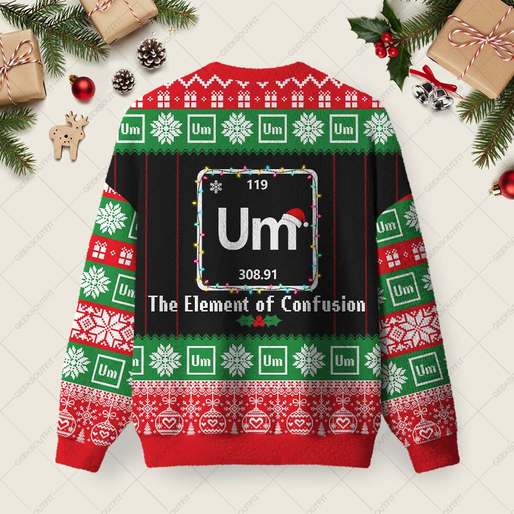 UM Humour Ugly Christmas Fuzzy Fleece Sweatshirt