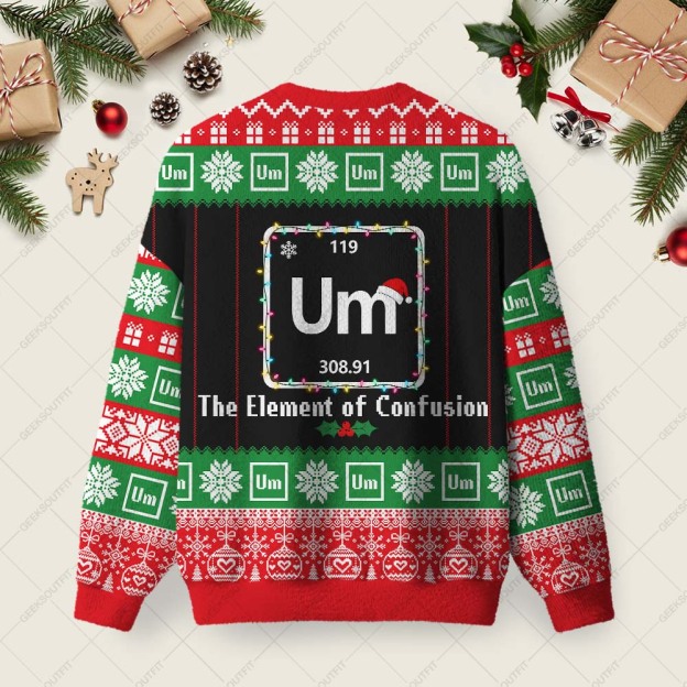 UM Humour Ugly Christmas Fuzzy Fleece Sweatshirt