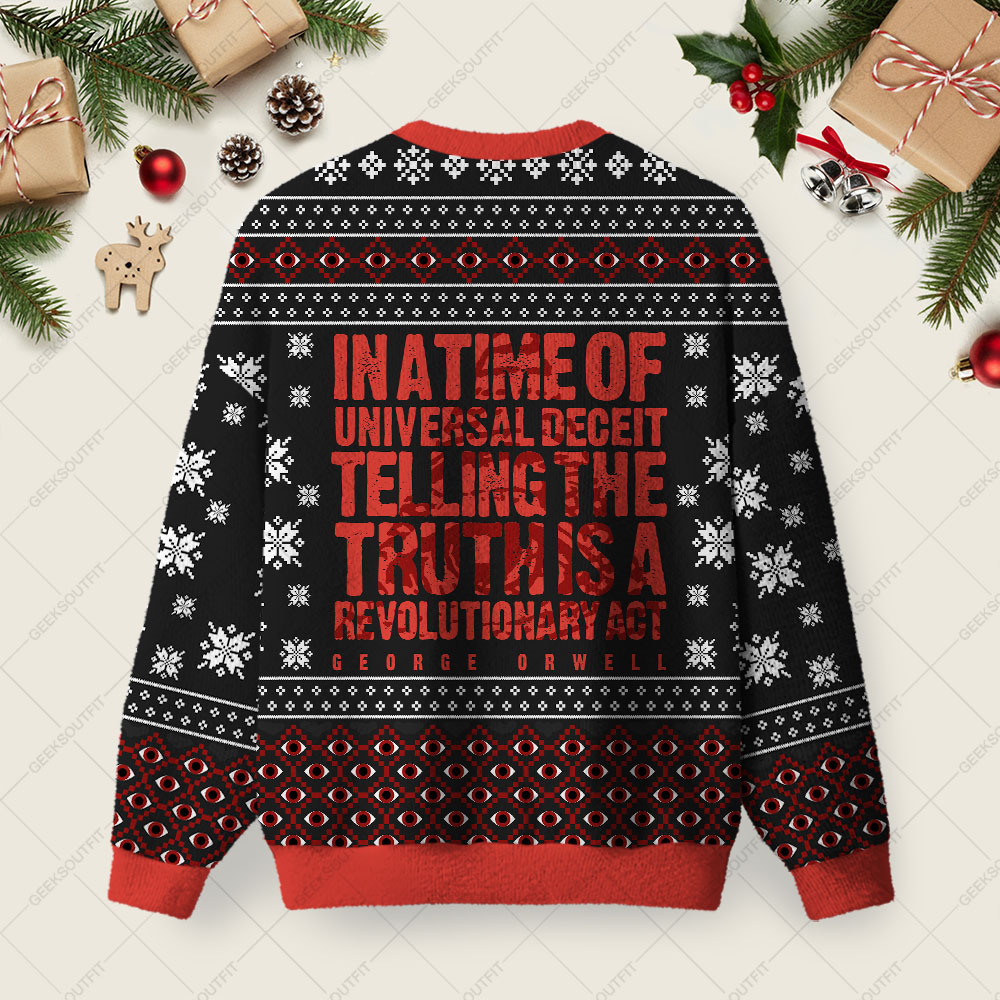 1984 Ugly Christmas Fuzzy Fleece Sweatshirt