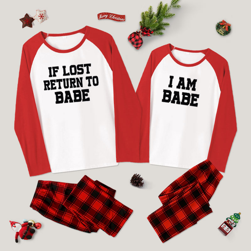 If Lost Return To Babe Couple Pajama Sets