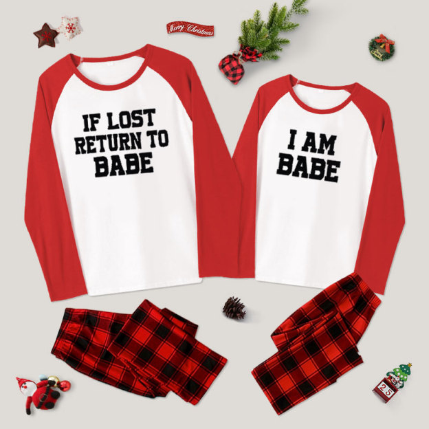 If Lost Return To Babe Couple Pajama Sets