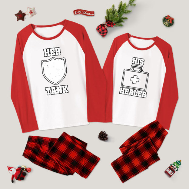 Her Tank His Healer Couple Pajama Sets