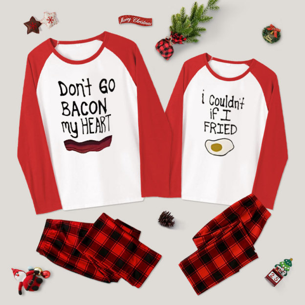 Bacon and Eggs Couple Pajama Sets