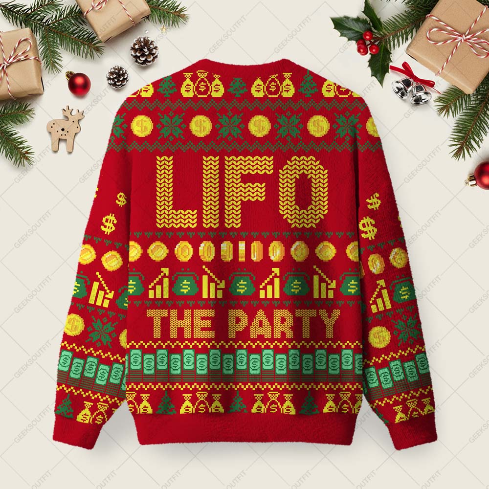 LIFO Ugly Christmas Fuzzy Fleece Sweatshirt
