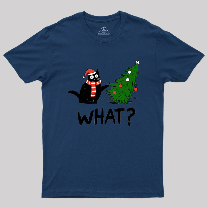Christmas Cat What Geek T-Shirt