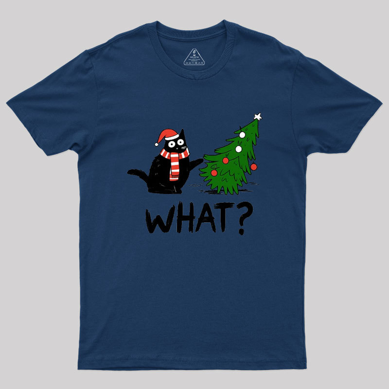 Christmas Cat What Geek T-Shirt