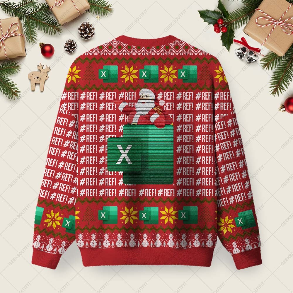 RefRefRef Ugly Christmas Fuzzy Fleece Sweatshirt