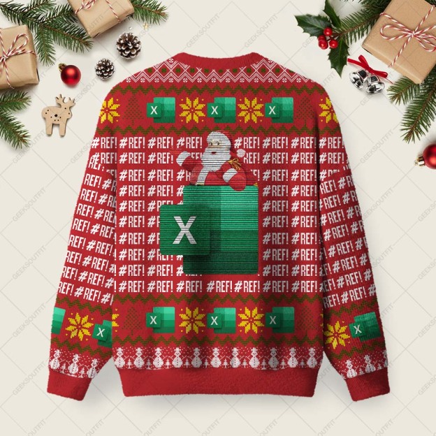 RefRefRef Ugly Christmas Fuzzy Fleece Sweatshirt