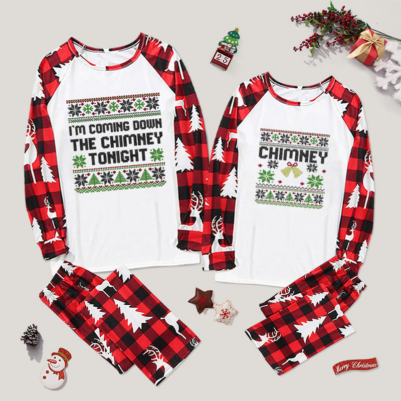 Chimney and I'm Coming Down The Chimney Tonight Couple Pajama Sets