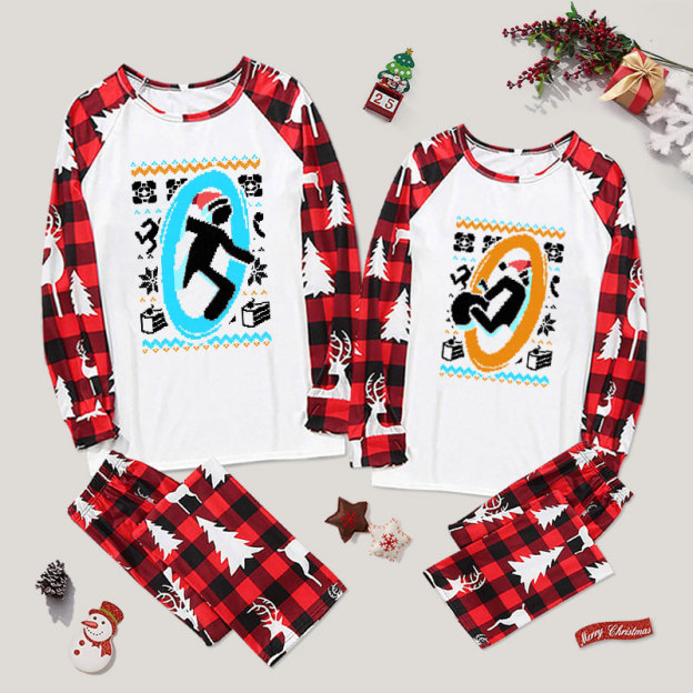 Santa Portal Couple Pajama Sets