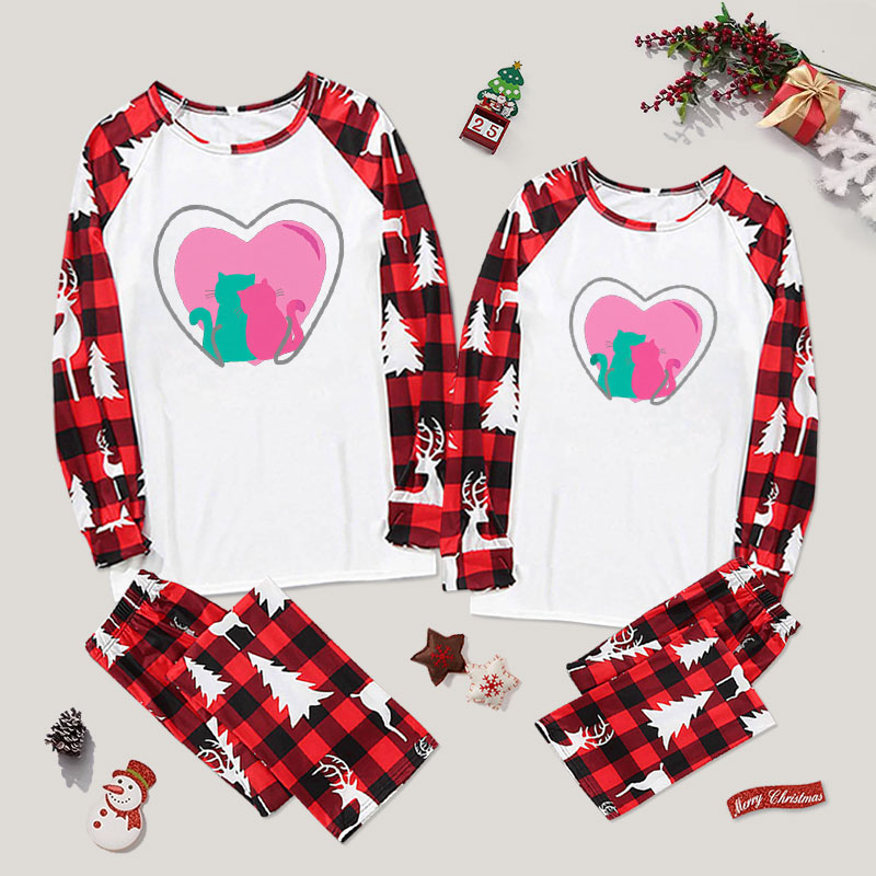 Cat Silhouette Couple Pajama Sets
