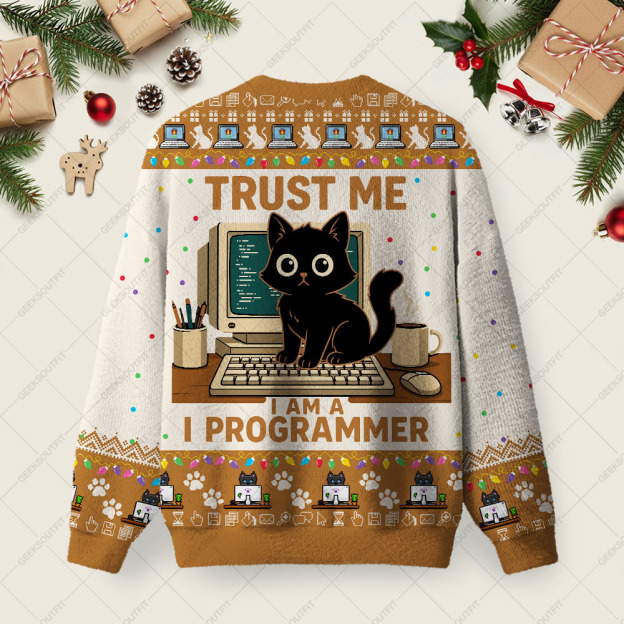 Trust Me Ugly Christmas Fuzzy Fleece Sweatshirt