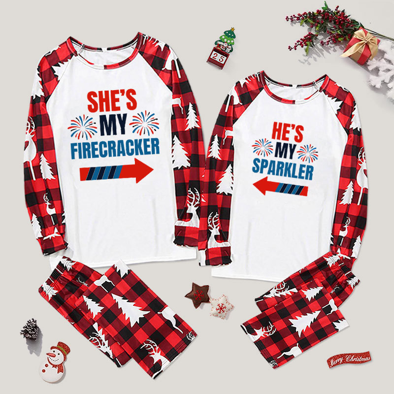 Firecracker And Sparkler Couple Pajama Sets