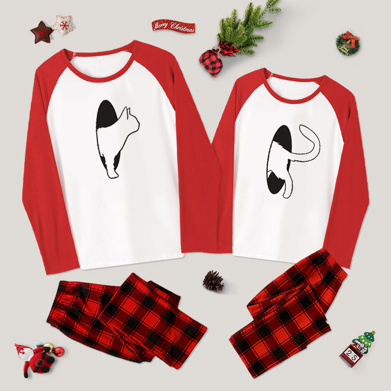 Cat Time Travel Couple Pajama Sets