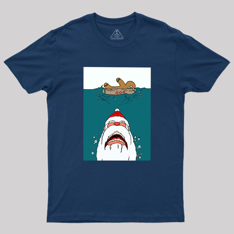 Geeksoutfit Santa Shark Geek T-Shirt for Sale