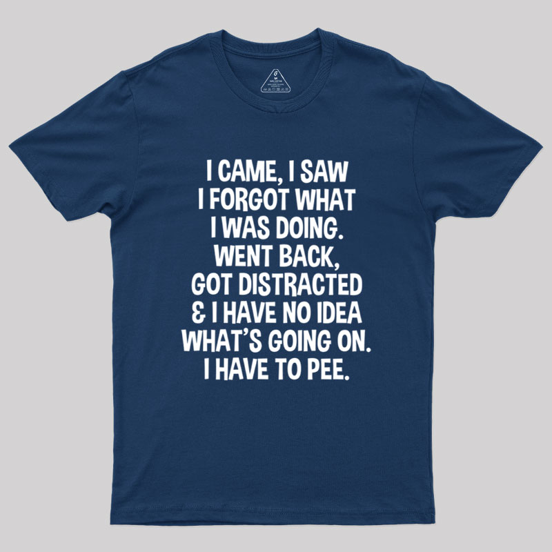 I Came I Saw I Forgot What I Was Doing Geek T-Shirt