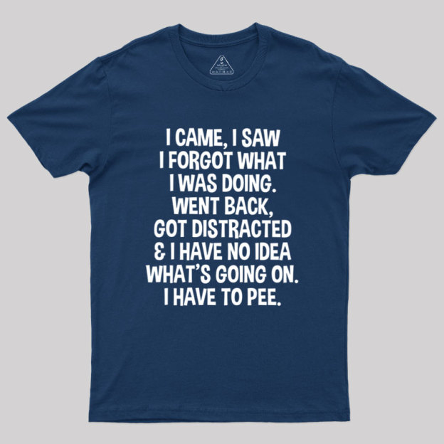 I Came I Saw I Forgot What I Was Doing Geek T-Shirt