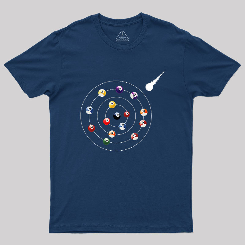 Pool Ball Solar System Geek T-Shirt