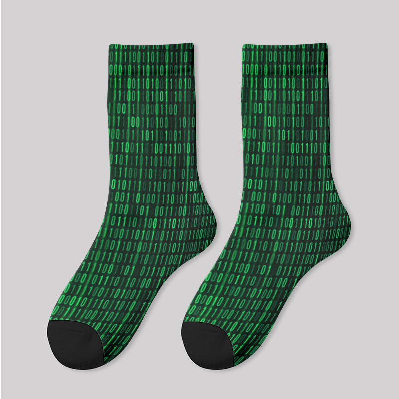 Binary Computer 1s and 0s Men's Socks
