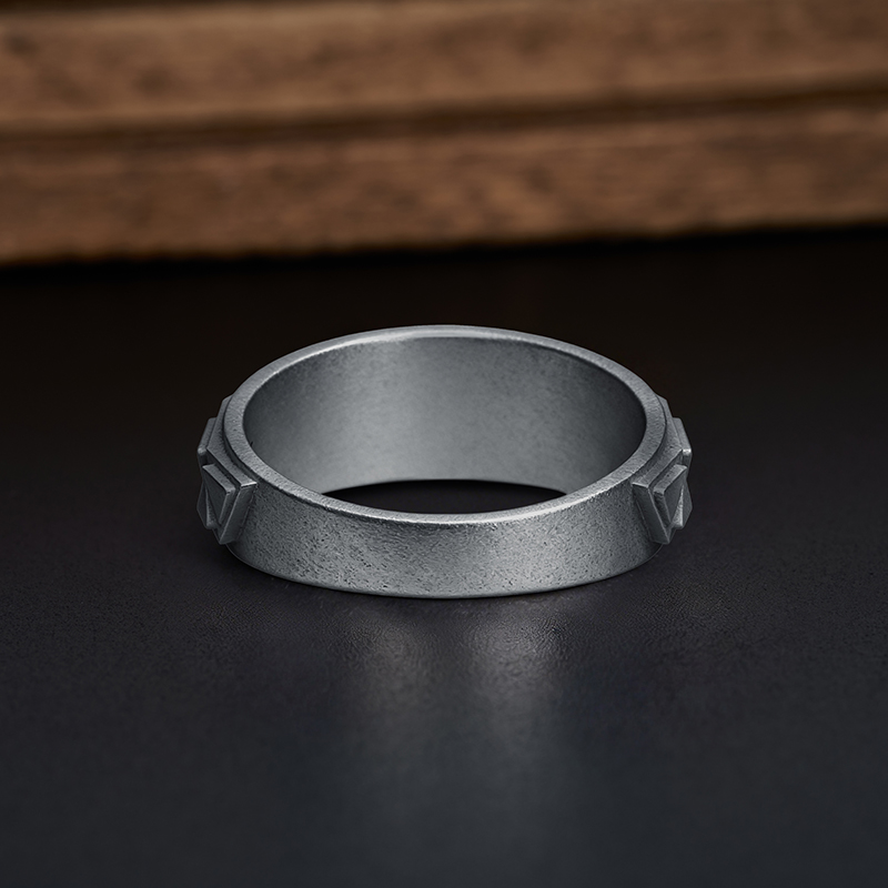 Trinity Structure Geek Silver Band Ring