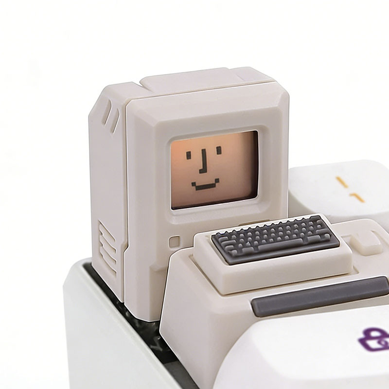 Retro 3D Geek Computer Keycaps