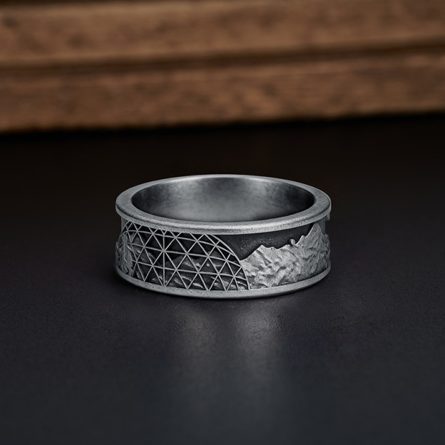 Space Rescue Covenant Geek Silver Band Ring