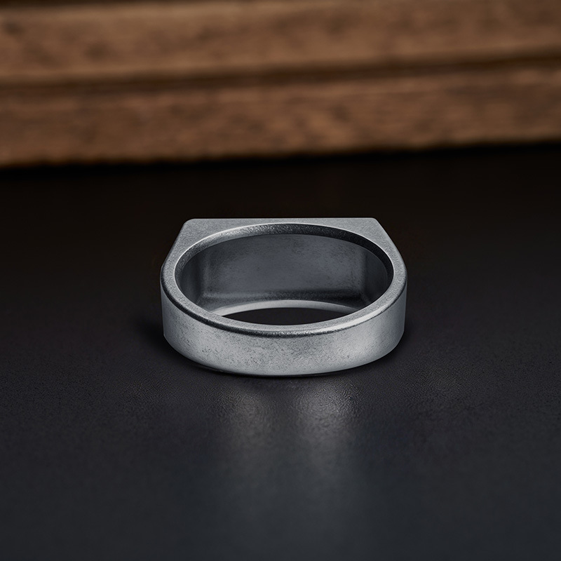 Classic 90s Gaming Geek Silver Band Ring