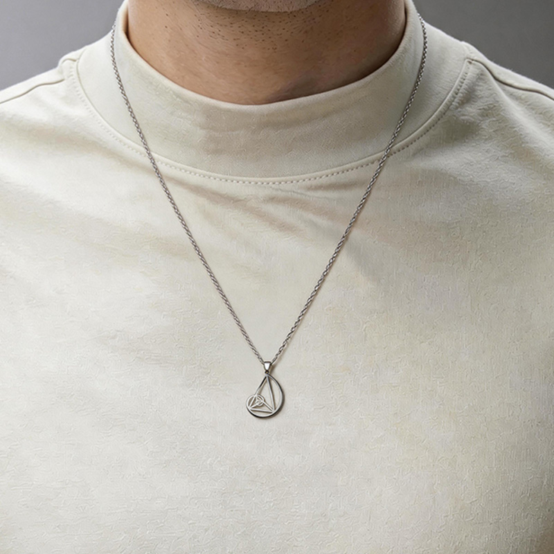 Fibonacci Teardrop Geek Sculptural Necklace