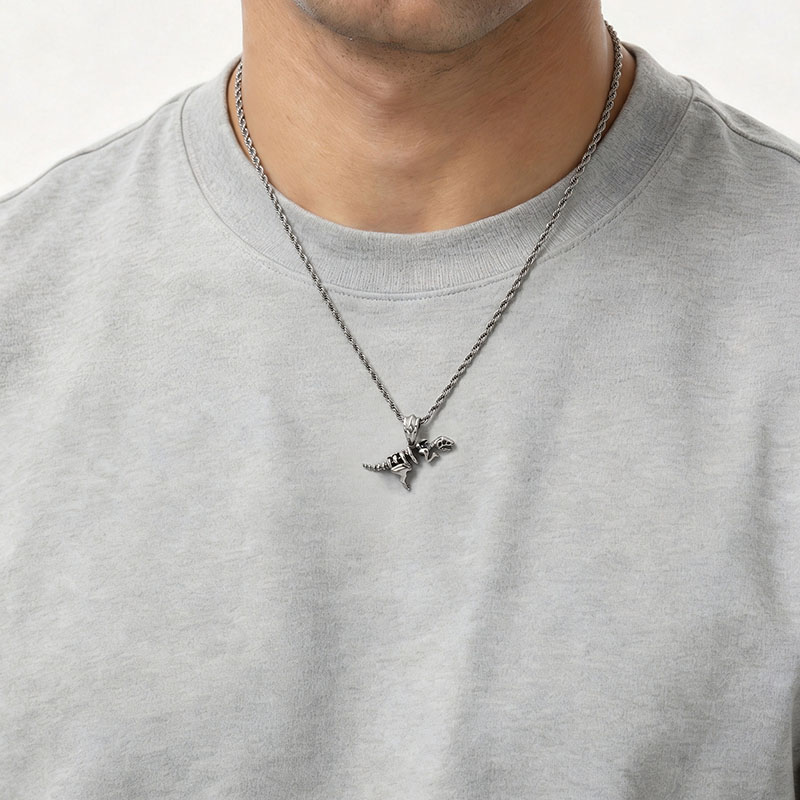 Dinosaur Fossil Geek Sculptural Necklace