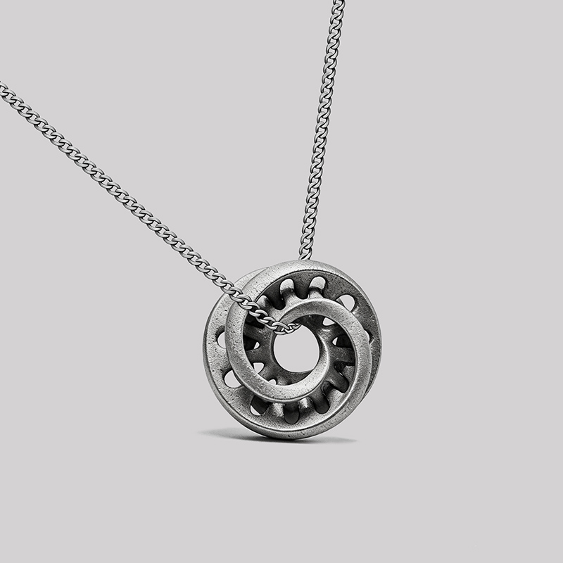 Rotating Bearing Geek Sculptural Necklace