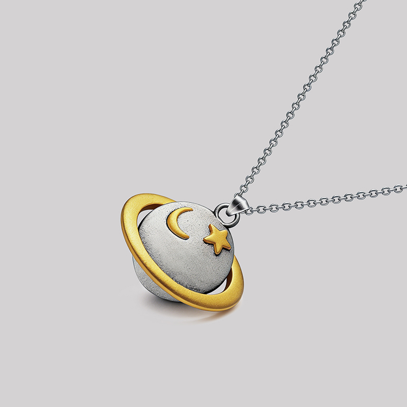 Planetary Geek Sculptural Necklace