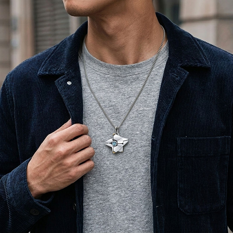 Futuristic Ghost Geek Sculptural Necklace