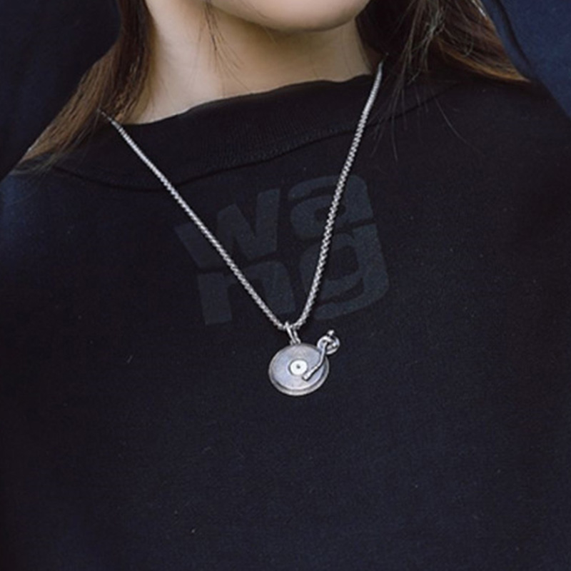 Record Player Geek Sculptural Necklace