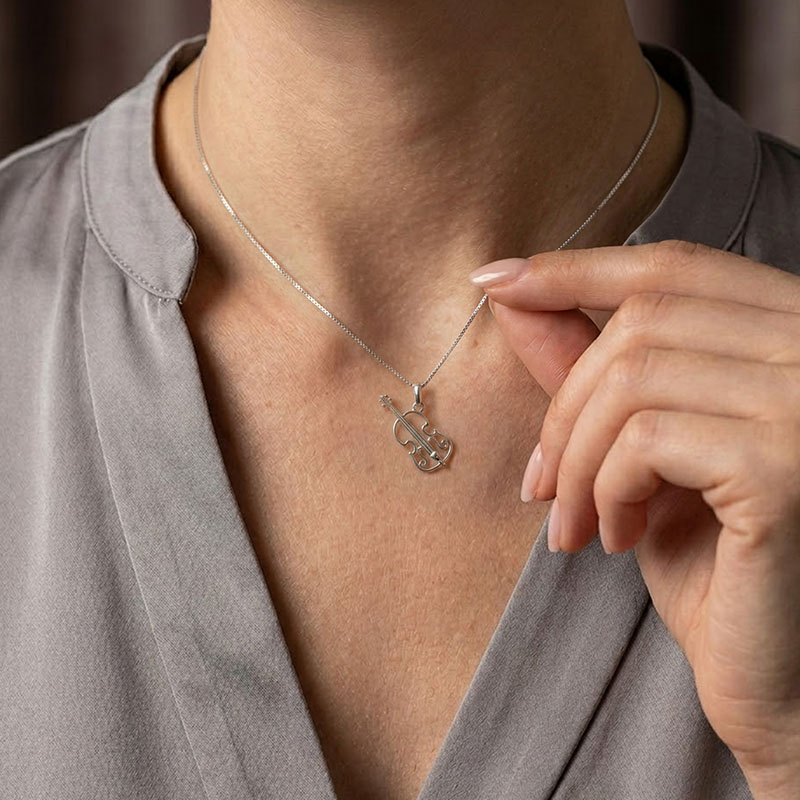 Violin Geek Sculptural Necklace