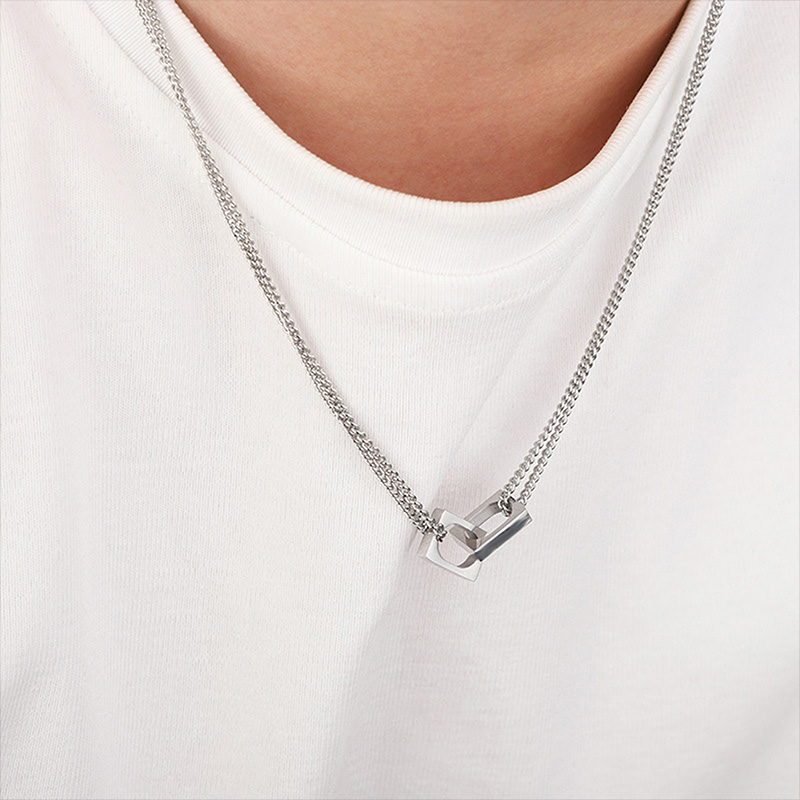 Linked Loop Geek Sculptural Necklace
