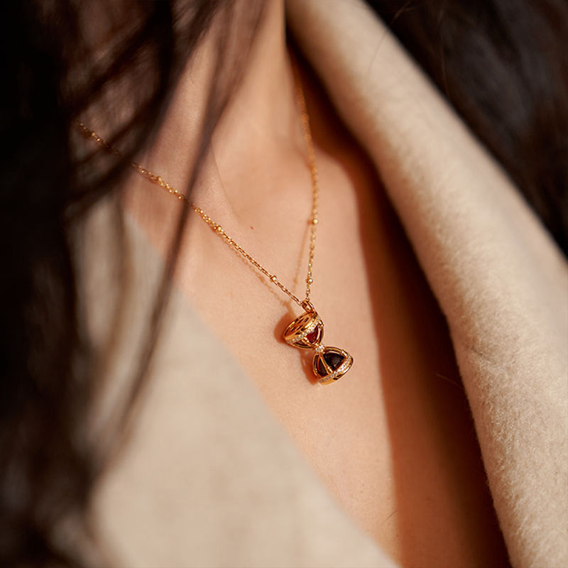 Temporal Hourglass Geek Sculptural Necklace