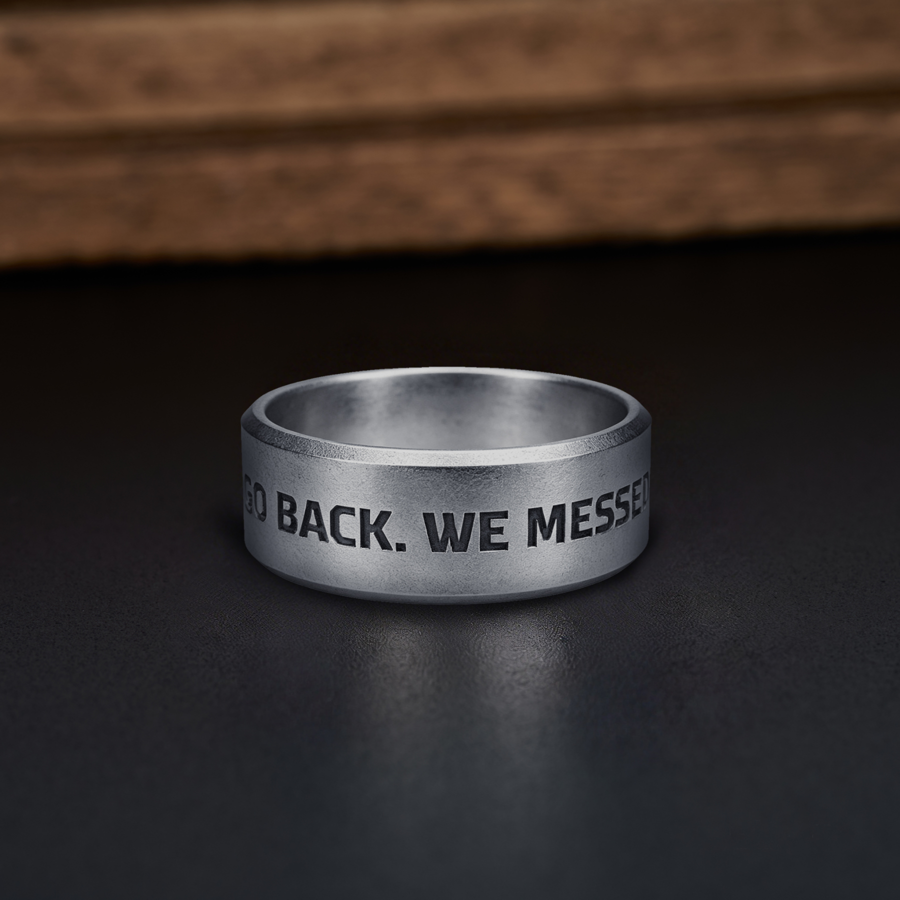 Evolution Timeline Geek Silver Band Ring
