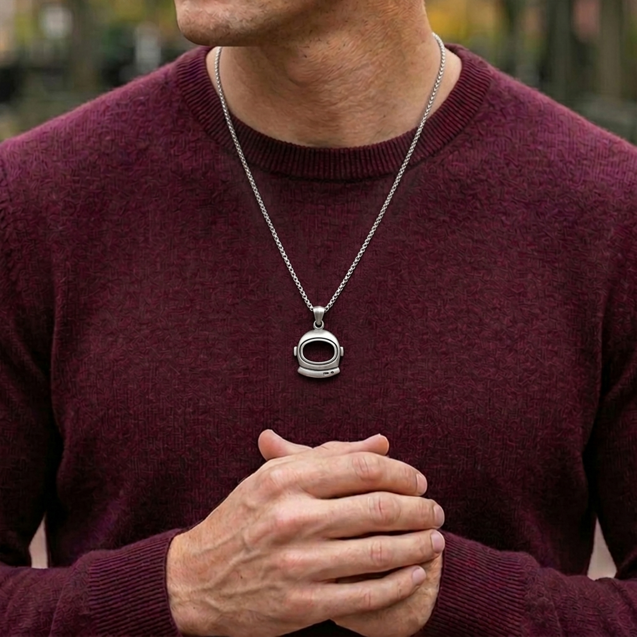 Space Science Explorer Geek Sculptural Necklace