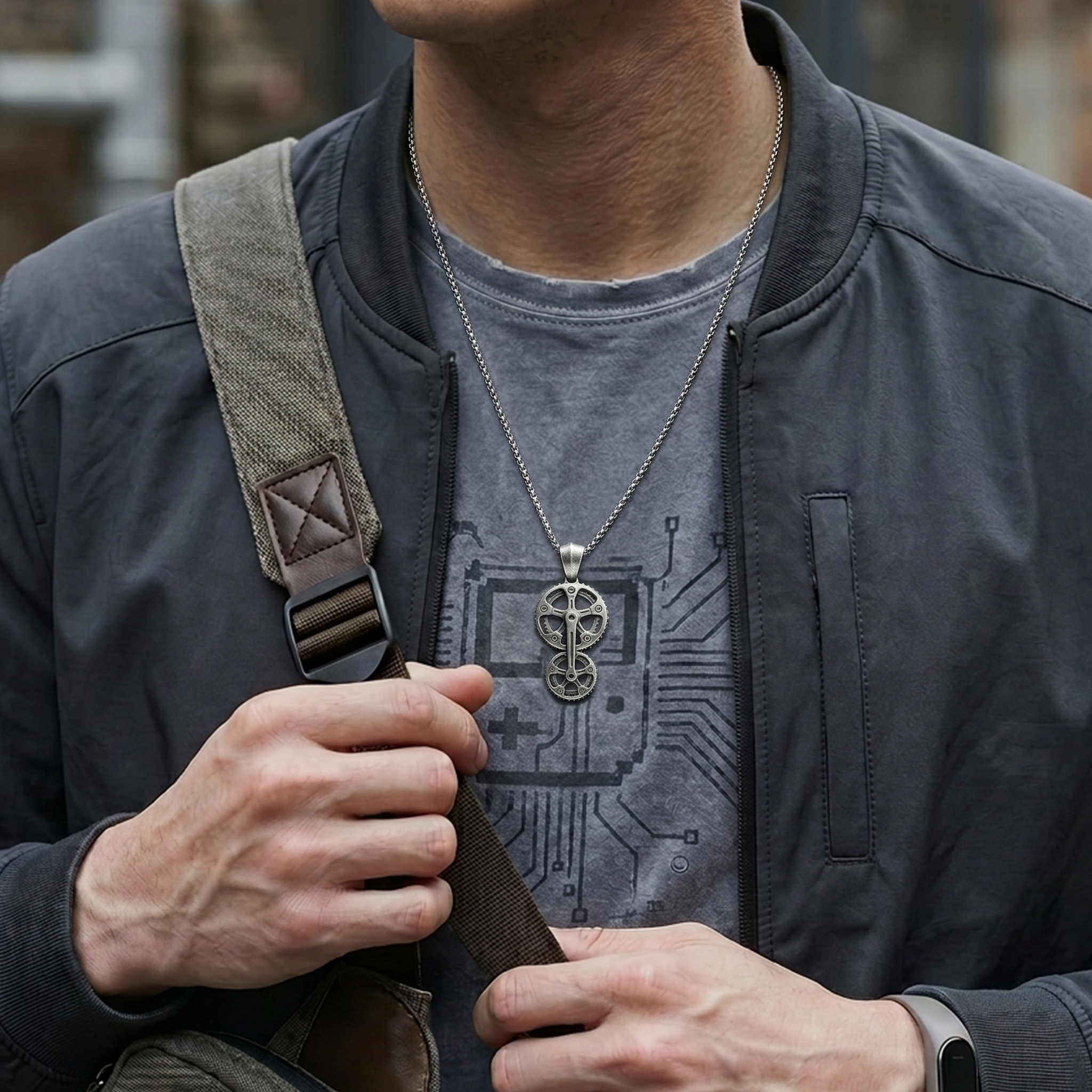 Machine Science Gear Geek Sculptural Necklace
