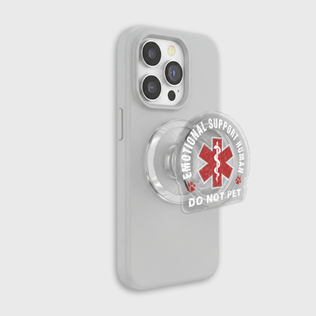 Emotional Support Human Geek Magnetic Phone Grip Holder