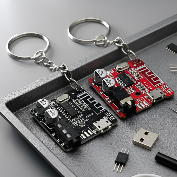 Geek Mini PCB Hardware Charm Keychain